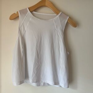 Lululemon Athletica Cropped White Tank Top